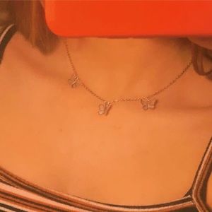 Brand new, silver butterfly necklace 🦋